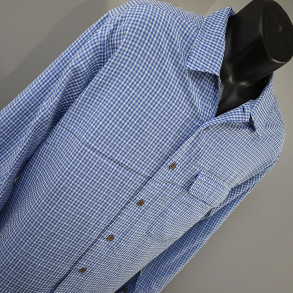 ExOfficio Vented Fishing Shirt Plaid Seersucker Long Sleeve Button Up Mens XL - Image 3 of 4