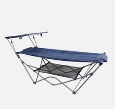 Ozark Trail HM-051 Hammock with Canopy 32 W x 72 L Blue 15lbs