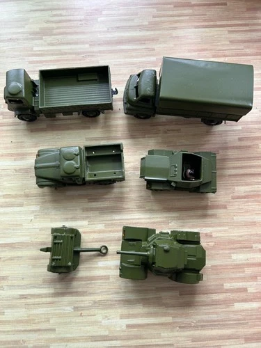 Dinky Toys 1950s/60s Army Vehicles - Job lot of 6 Vintage Collectible Unboxed