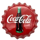 Coca-Cola 1998 Bottle Cap Metal Wall Sign Red & Green 10-Inch Vintage Coke