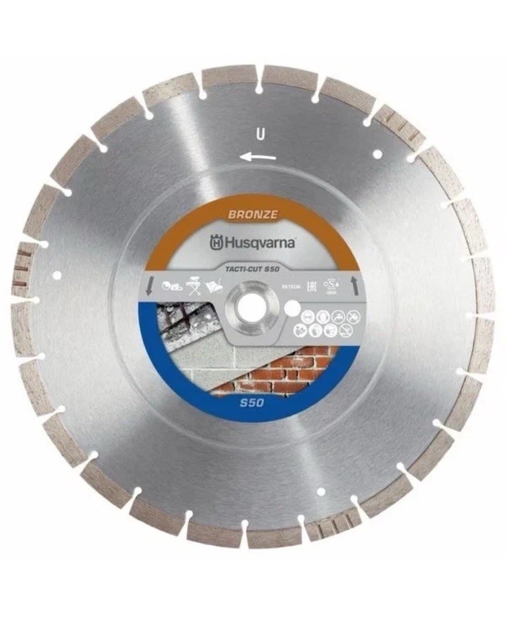 Husqvarna Tacti-Cut S50 Concrete Diamond Blade- 14" w/ Universal Arbor
