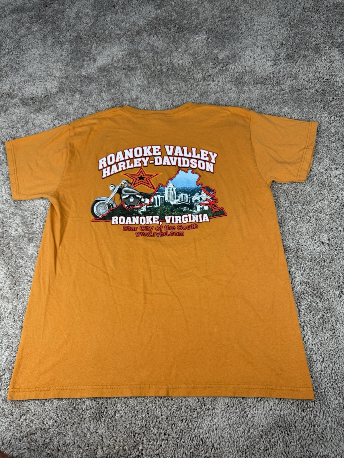 Harley Davidson T Shirt Large XL Motorcycles Biker Roanoke Virginia image 5