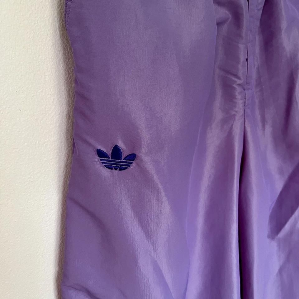 Adidas Womens Wide-leg Track Pants Size L Best fits 10-12 Purple Athleisure y2k - Image 3 of 4