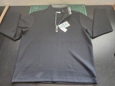 Penguin Munsingware Mens Size L Black 1/4 Zip LS Pull Over Sweater New With Tag