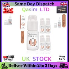 Salon Quality 5 x 3g Extra Strong Nail Glue with Nozzle Tip - Quick Dry!