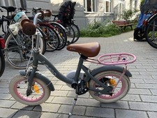 12 Inch GIRLS Bike with ELSA bell PINK & Grey LEATHER seat Front & Back breaks