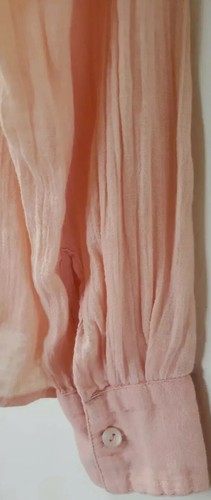 O'Neill Womens Long Sleeve Oversize Top Shirt Orange Flowy Blouse Lightweight S - Picture 5 of 7