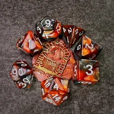 Sage's Stones -Copper/Mica Acrylic Polyhedral Dice Set RPG DnD Dungeons Dragons 