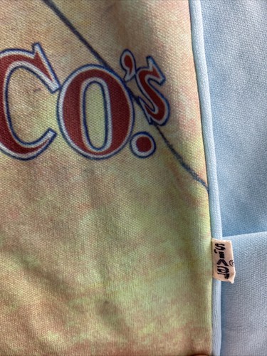 Camiseta vaquera vintage Levi's azul todo el oeste años 70 blanca pestaña occidental - Imagen 16 de 20