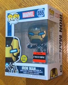 Funko Pop Marvel #555 Ironman Model 39 GITD Figure AAA Exclusive *Pop Protector* | eBay