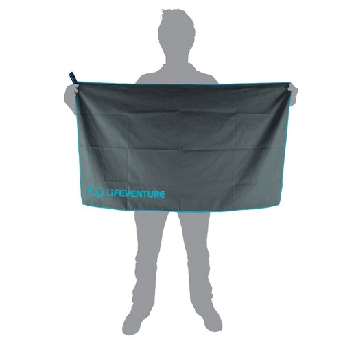 Lifeventure Recycled SoftFibre Trek Towel Large - Grey or Teal - Picture 2 of 4
