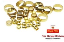 10x8MM Brass Compression Olives Used for Copper Pipe Fitting - Free UK Delivery
