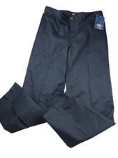 NWT Dickies Boys Pants Size 18 Husky Flat Front Khaki Classic Fit Straight Leg