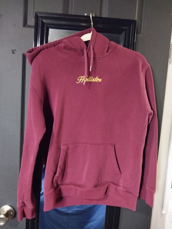 Hollister Hoodie Men’s S Hooded Sweatshirt Logo Red