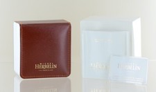 Michel Herbelin Uhrenbox Kunstleder Braun / Weiss NOS