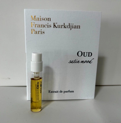 Kurkdjian Oud Satin Mood Extrait Sample Vial 2ml - 0.06 fl oz New With Card