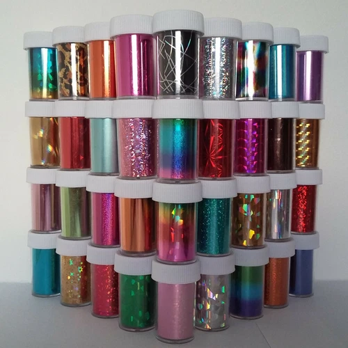 50pcs SET ? Nail Art Foils ? Transfer Glitter Sticker ? Decal Decoration