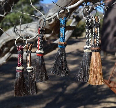 Beautiful 100% Horse Hair Key Ring Chain Short Various Colors *** Great Gift ***