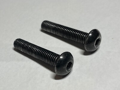 2x IKEA M8 Flat Metric Screw MK6S 40mm Length Hex5 Steel Black