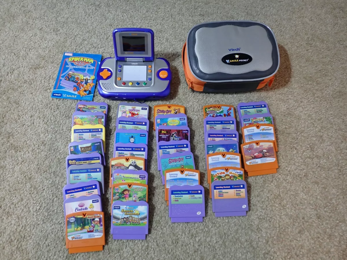 Console V Smile pocket + 5 jeux - Vtech - Label Emmaüs