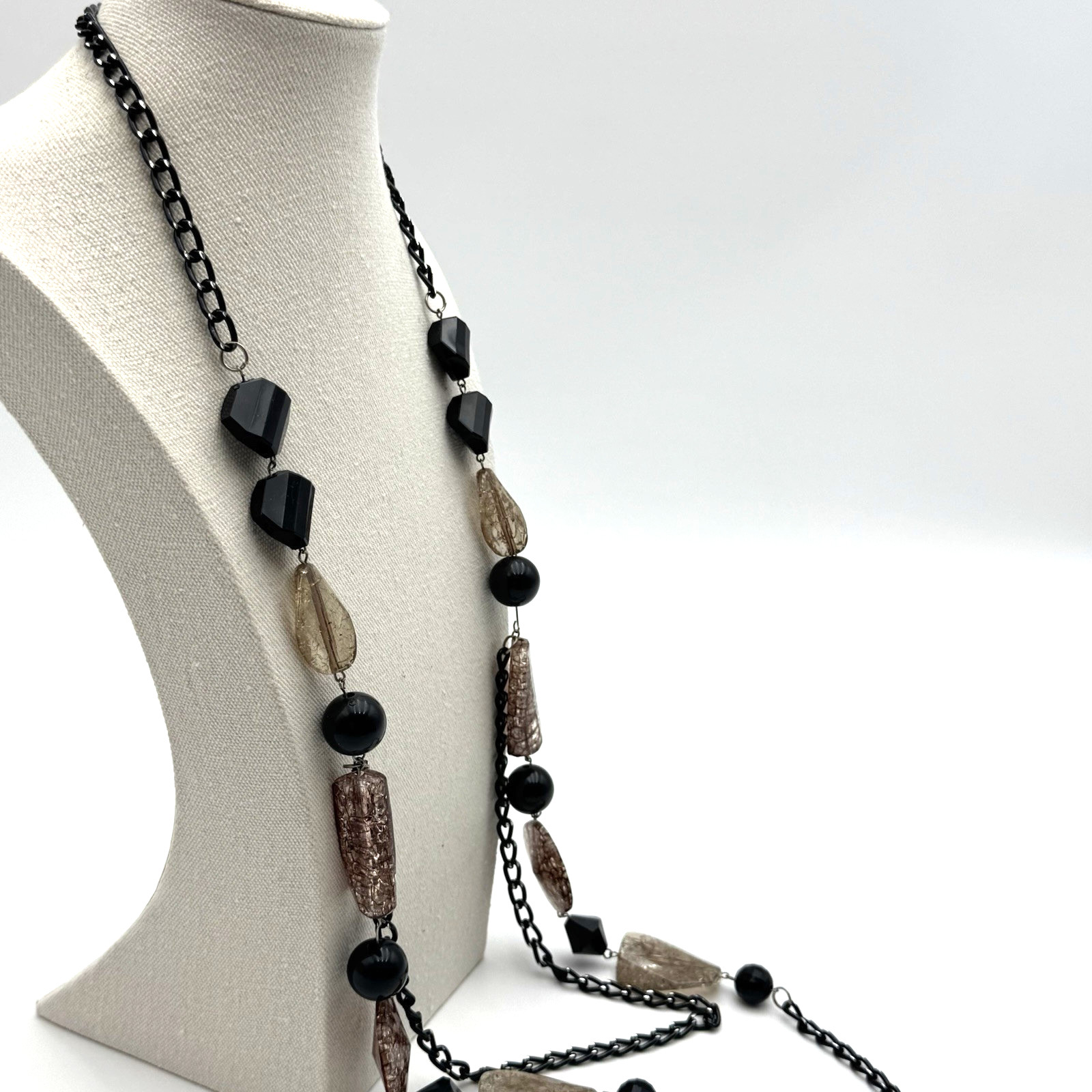 Chunky Multi Shape Layer Bead Statement Necklace … - image 3