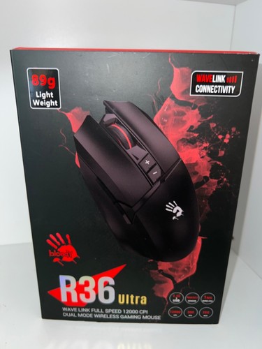 Bloody R36 Ultra Dual Mode Wireless Gaming Mouse COMPLETE 12000 charging cable