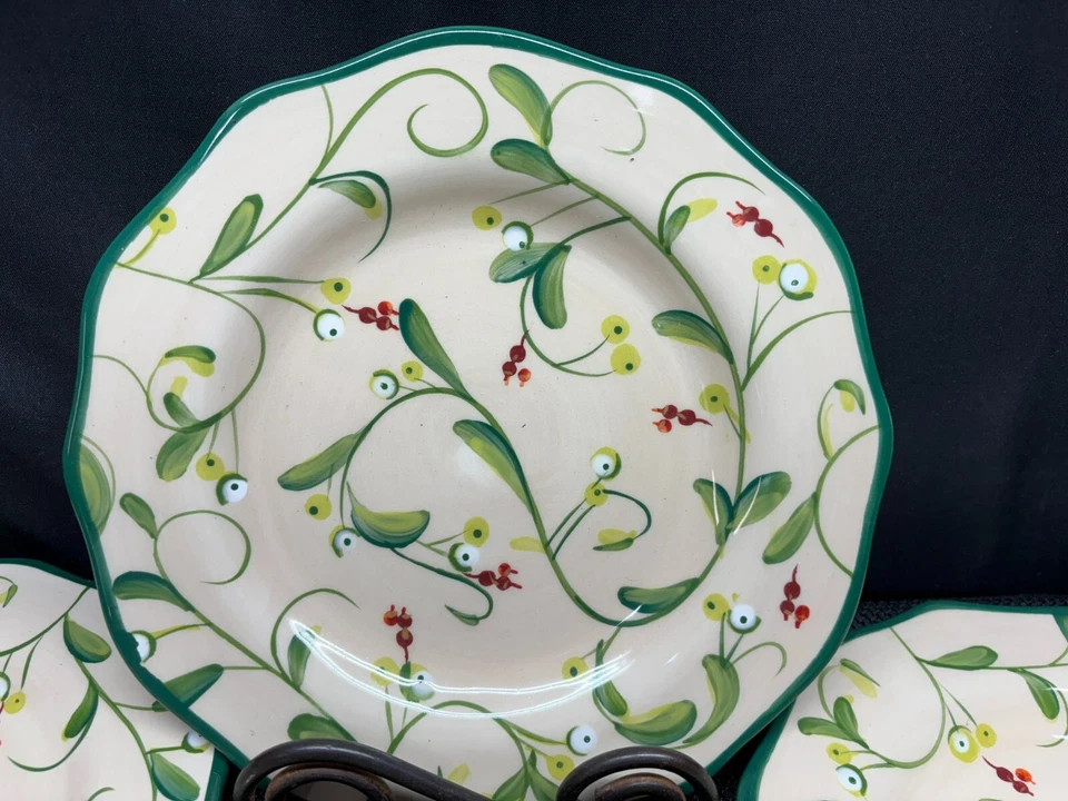 Juego de 4 ~ Platos de ensalada / almuerzo Paula Deen "HOGAR PARA LAS VACACIONES" ~ 9" Foto 3 de 4