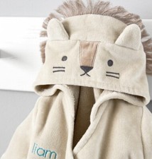 Pottery Barn Kids Lion Baby Bath Robe Size 3-9 Months Brand New Sold Out 