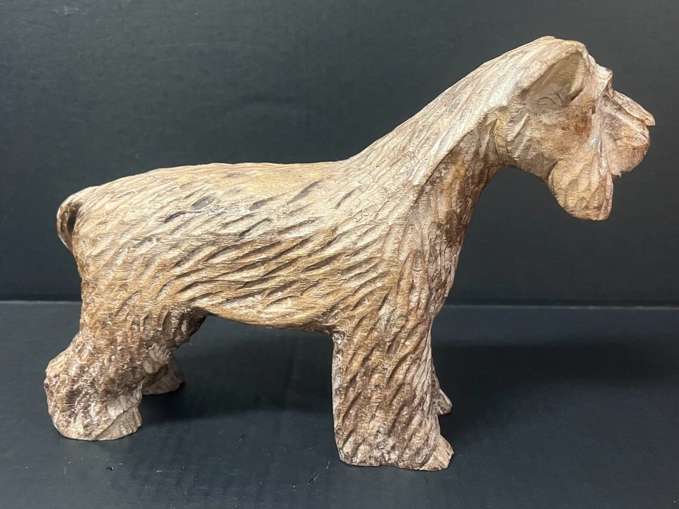 CARVED WOOD PAPER MACHE MOLD/SCULPTURE OF DOG #D146 - Image 3 of 4