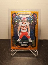 DRUE TRANQUILL 2023 Panini Prizm 🏈 Orange Lazer # 156 KANSAS CITY CHIEFS 