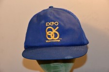 Vintage EXPO 86 VANCOUVER Blue Trucker Snapback Hat