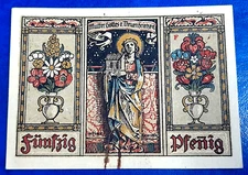 TREUENBRIETZEN NOTGELD 50 PFENNIG 1921 EMERGENCY MONEY GERMANY BANKNOTE (31823)