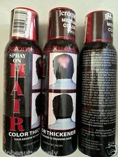 JEROME RUSSELL  MED BROWN  TEMPORARY HAIR COLOR  SPRAY THICKENER 3.5 OZ 3 CANS