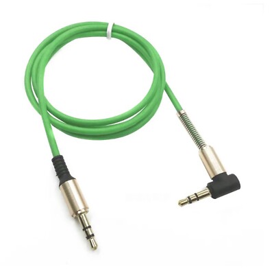 AUX Cable Cord L-Shaped 3.5mm Male to Male Right Angle Car Audio Headphone Jack