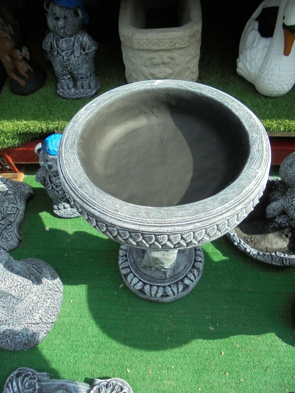 Cherub bird bath concrete garden ornament eBay