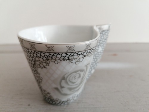 Tazza e piattino caffè espresso demitasse vintage collezione argento 24 ct Milano - Foto 6 di 15