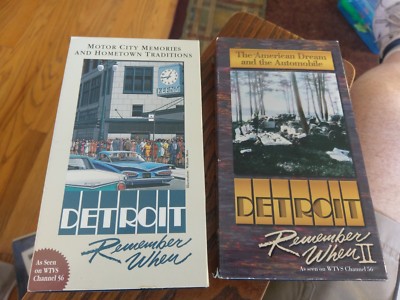 Detroit Remember When 1 & 2. VHS  Tapes  Used but Guaranteed