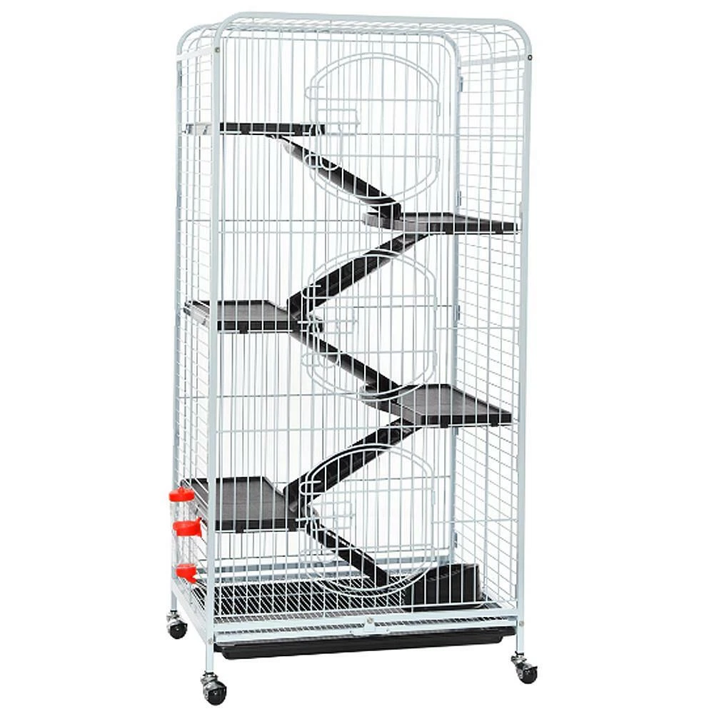 Large Ferret Cage Rolling Rabbit Rat Squirrel Pet Storage 6 Level