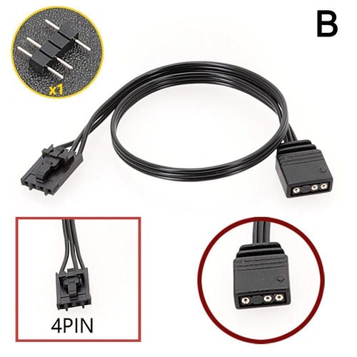 For Corsair 4 Pin RGB to Standard ARGB 5V 3 Pin Connector Adapter w/ Cable~ Y4W5 - Photo 7/12