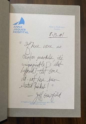 Jeff Greenfield Oh Waiter! One Order Of Crow! Book With Signed Paper - Picture 8 of 14