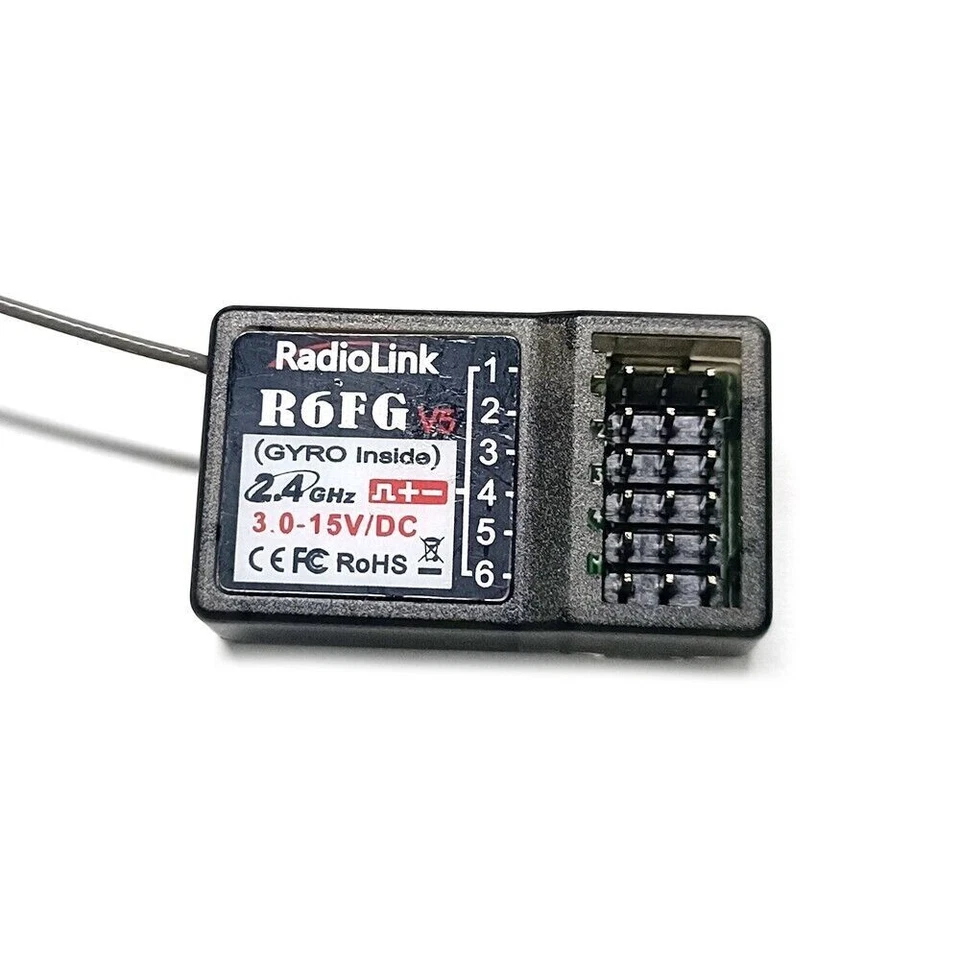 Radiolink R6FG V5 2.4G 6CH FHSS Receiver Gyro for RC6GS V2/RC4GS Transmitter - Image 2 of 4