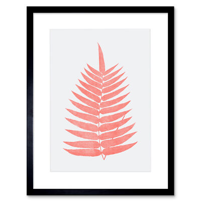 Lebender Korallenfarn Kunstdruck gerahmtes Poster Wanddeko