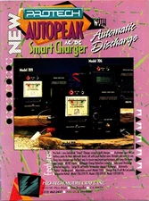 Pro-Tech Autopeak Smart Charger Vintage Print Ad Ephemera Wall Decor model 709