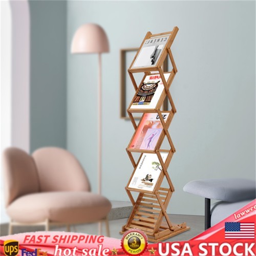 5 Layer Freestanding Magazine Rack Home Office Comic Display Organizer ...