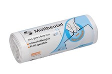 DEISS M&uuml;llebeutel 30 L Transparent, mit Easy-Opener, rei&szlig;fest, 50 Beutel/Rolle