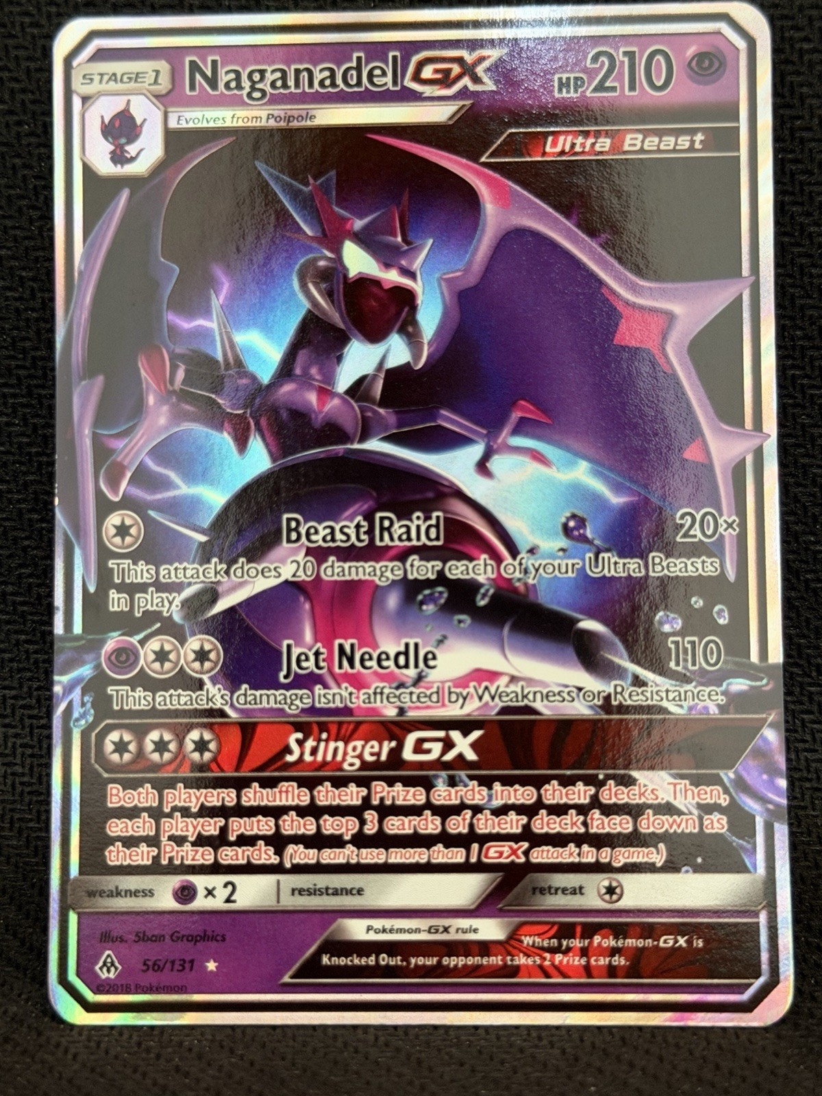 Naganadel GX 56/131 Sm-Forbidden Light Holo