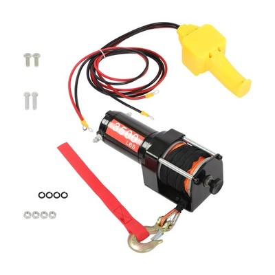 3500 Lbs Electric Winch with 3/16in x 39ft 12 Strands Synthetic Rope 12VDC/1.5HP
