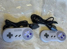 Nintendo SNES Super Nintendo Controllers OEM Lot of 2 TESTED WORKING