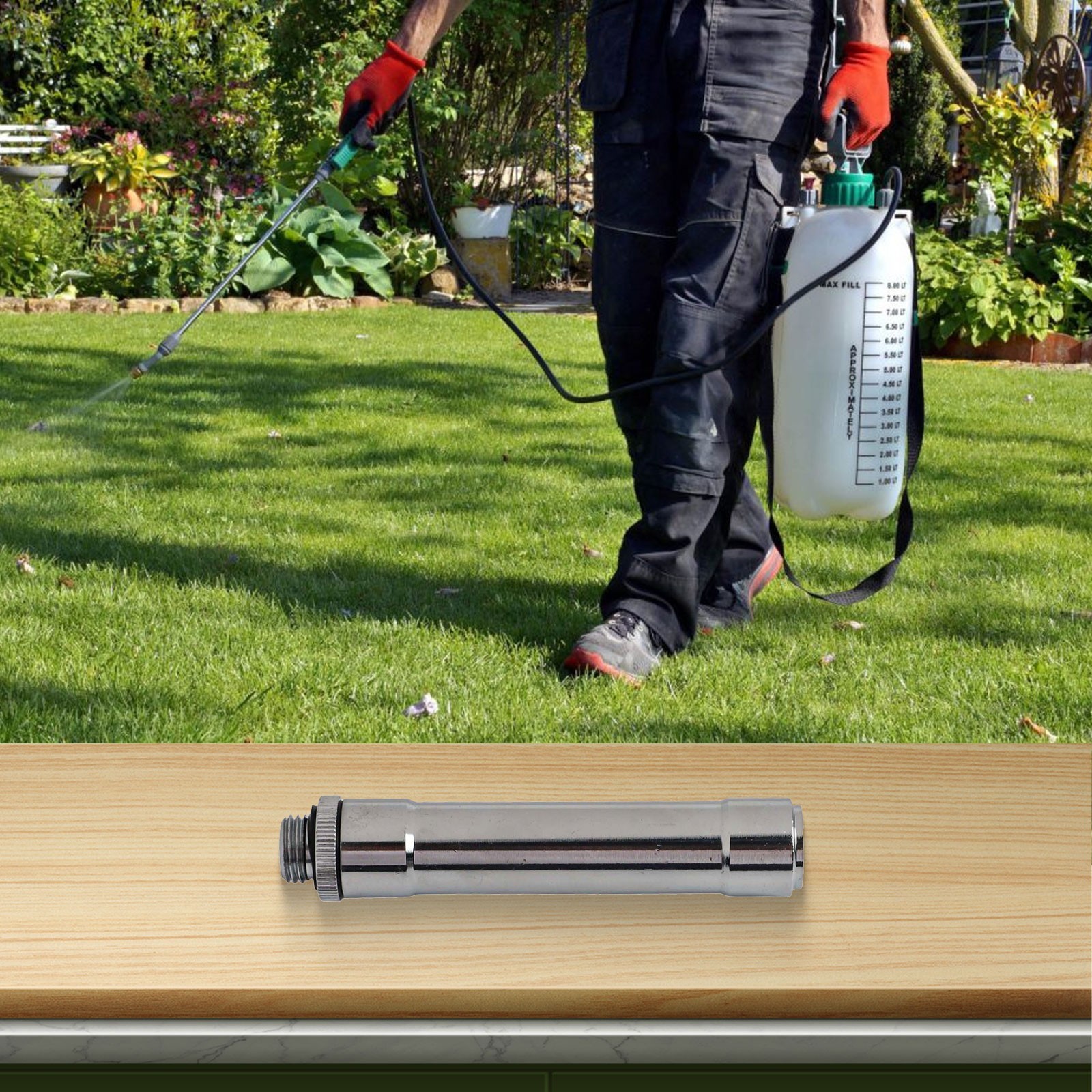 Garden Sprayer Handle with Comfortable Grip 10 3x1 4x1 7cm Stainless Steel