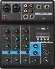 Mixer Professionale Bluetooth Controllo Audio Console DJ Con Riverbero 4 canali 